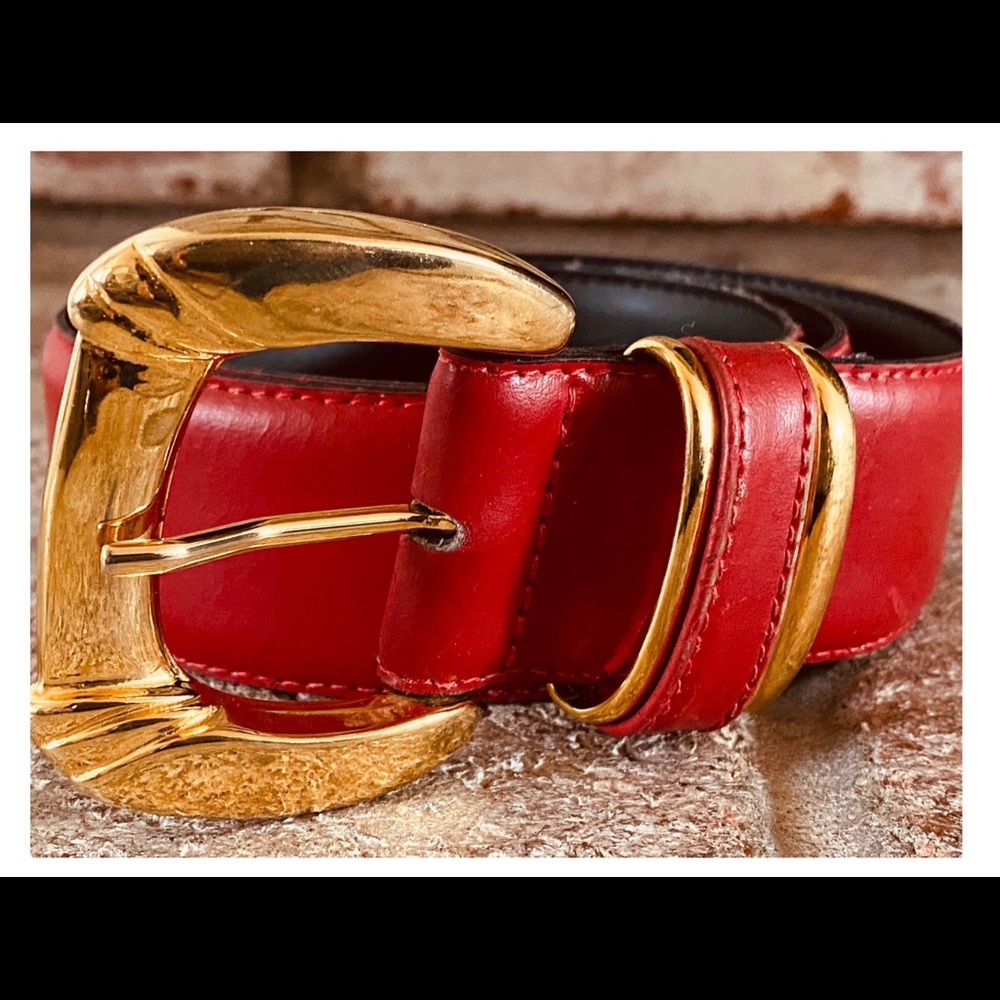 Vintage Red/Gold Belt